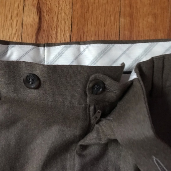 Jack Victor Men's Pleated Dress Pants Super 120s Italian Wool Taupe 36x29 - Picture 7 of 12